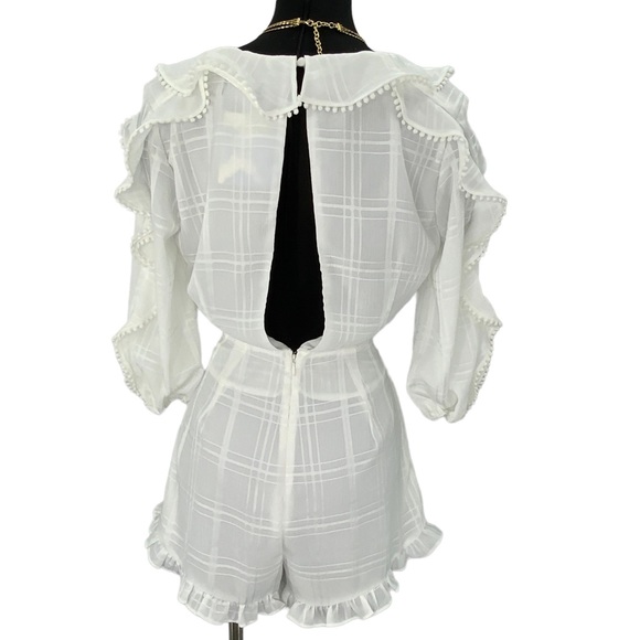Majorelle White Ruffle Romper B2 - Picture 10 of 14